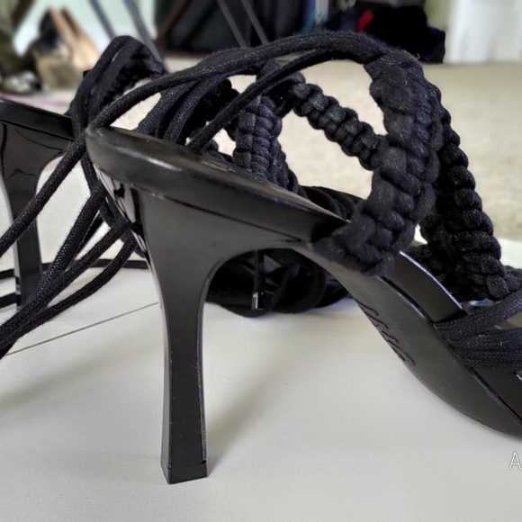 INC International Concepts Black Braided Sandals - Picture 3 of 5